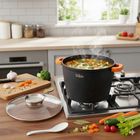 Vilde, Terruna Aroma, garnek ze szklaną pokrywką, granitowy, 24 cm, 6,7l