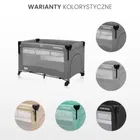 Caretero, Esti, łóżeczko turystyczne z funkcją dostawki, graphite