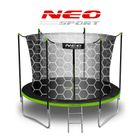 Neo-Sport, trampolina ogrodowa z siatką wewnętrzną i drabinką, 8ft/252 cm