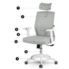 Sofotel, Rotar, fotel biurowy z mikrosiatki, szary