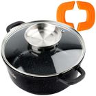 Vilde, Terruna Aroma, garnek ze szklaną pokrywką, granitowy, 20 cm, 2,1l