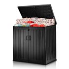 Plonos, skrzynia ogrodowa, czarna, 116-112,5-71 cm, 775l