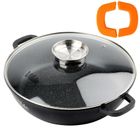 Vilde, Terruna Aroma, patelnia granitowa, ze szklaną pokrywką, głęboka, 32 cm, 4,7l