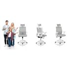 Sofotel, Rotar, fotel biurowy z mikrosiatki, szary