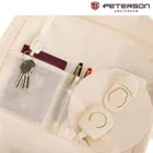 Peterson, plecak podróżny z siatkowaną przegrodą i paskami kompresyjnymi, ecru