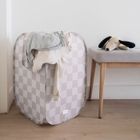 3 Sprouts, Pop-up, Checkerboard, kosz na pranie i zabawki, beige