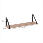 5five Simply Smart, Aliaj, półka ścienna z metalowymi uchwytami, 58-15-16 cm