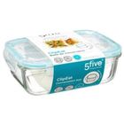 5five Simply Smart, pojemnik na lunch, szklany, 2-komorowy, 1,1l