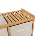 5five Simply Smart, regał bambusowy z koszem na pranie, Tidy box, i pojemnikami, 66-33,3-78.5 cm