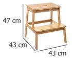 5five Simply Smart, taboret 2-stopniowy, bambusowy
