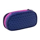 Abag, piórnik owalny, hexagon pink ombre