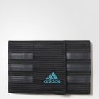 Adidas, opaska kapitana, czarno-szara, zielone logo