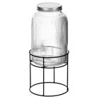 Adler, słój do napojów z kranikiem i stojakiem, szklany, 4l