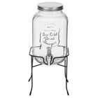 Adler, słój do napojów z kranikiem i stojakiem, szklany, 4l