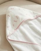 Albero Mio, Pudrowe kokardki, ręcznik bambusowy z kapturkiem, 70-120 cm