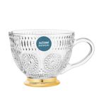 Altom Design, Daisy, kubek na złotej stopce, 430 ml