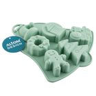 Altom Design, forma silikonowa do pieczenia ciasteczek dzwonek, 20,5-19,5-2,5 cm, szałwia