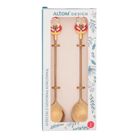 Altom Design, komplet 2 łyżeczek z ozdobną końcówką, Mikołaj, złoty