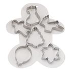 Altom Design, komplet 6 wykrawaczy nierdzewnych, Christmas Bakeshop