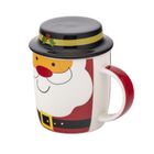 Altom Design, kubek zimowy Mikołaj z pokrywką nbc, 400 ml, w opasce