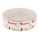 Altom Design, miska dla psa nbc, 15-5 cm, 460 ml, świąteczne jamniki