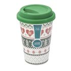 Altom Design, Scandi, kubek stożek wysoki nbc, 390 ml, z silikonową pokrywką, green