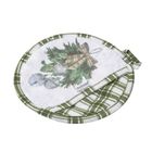 Altom Design, świąteczne drzewko, łapka kuchenna, średnica 18 cm, 100% bawełna, wianek dzwoneczki