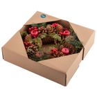 Altom Design, wianek zimowy czerwone jabłuszka, 30-30-8 cm