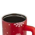 Altom Design, zimowa choinka kubek termiczny do samochodu z uchwytem, 1,2l