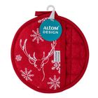 Altom Design, Zimowe marzenia, łapka kuchenna, średnica 18 cm, 100% bawełna