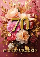 Armin Style, karnet B6 z kopertą, urodziny 70, różowy