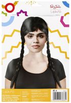 Arpex, peruka z długimi warkoczami, czarna