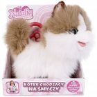 Artyk, kot chodzący na smyczy, zabawka interaktywna, biało rudy