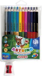 Astra, kredki Astrino jumbo, dwustronne, 24 kolory