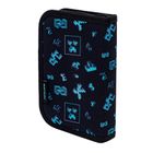 Astrabag, piórnik, rozkładany, pojedynczy, z wyposażeniem, Dark Pixel