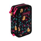Astrabag, piórnik rozkładany, potrójny, z wyposażeniem, Flower Capy