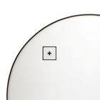 Atmosphera, Alice, lustro półokrągłe do przedpokoju, metalowa rama, 90-65 cm