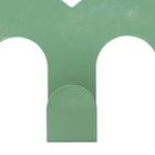 Atmosphera, Callista, wieszak na ubrania na ścianę falowany, militarna zieleń, 50 cm