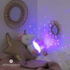 Atmosphera for kids, Jednorożec, pluszowy projektor ze światłem, 38 cm