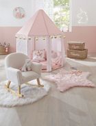 Atmosphera for kids, tablica na zdjęcia okrągła, metalowa kratka z pomponami, ø 40 cm, złota