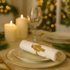 Atmosphera, obrączka na serwetki, z dziadkiem do orzechów, 2 szt.