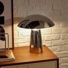 Atmosphera, Omia, lampa nocna grzybek, srebrna, wys. 34 cm