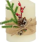 Atmosphera, ozdobna świeca parafinowa LED, 10 cm