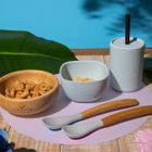 Avanchy, La Petite, silikonowa miseczka dla dziecka, 4m+, green