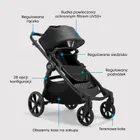 Baby Jogger, City Select 2, wózek modułowy z dwoma siedziskami, radiant slate