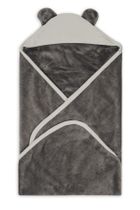 BabyMatex, kocyk z kapturkiem, koala muślin, grafitowy, 95-95 cm