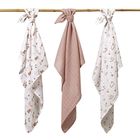 BabyOno, Natural Bamboo, naturalne pieluszki z włókien bambusa, brązowy, 70-70 cm, 3 szt.