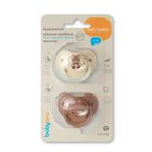BabyOno, smoczki anatomiczne, silikonowe, 0-6 m