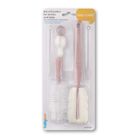 BabyOno, szczotki do butelek i smoczków z wymienną rączką, różowe