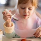 BabyOno, sztućce dla dzieci, stal nierdzewna, beżowy